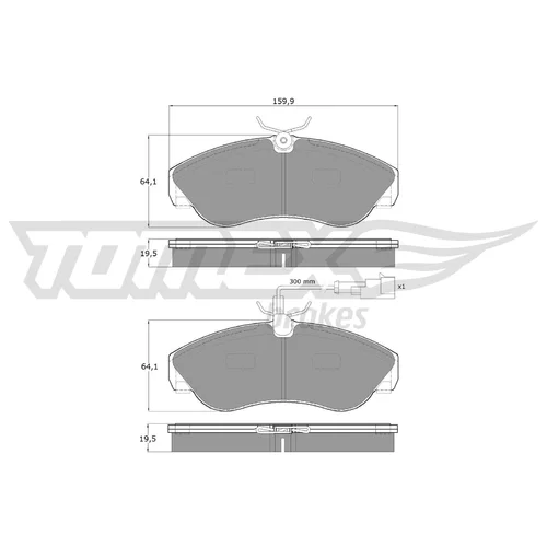 Sada brzdových platničiek kotúčovej brzdy TOMEX Brakes TX 11-731