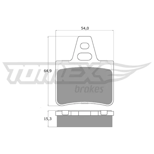 Sada brzdových platničiek kotúčovej brzdy TOMEX Brakes TX 12-06
