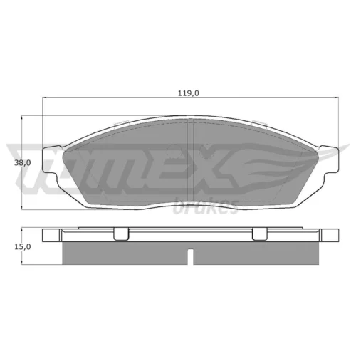 Sada brzdových platničiek kotúčovej brzdy TOMEX Brakes TX 12-28