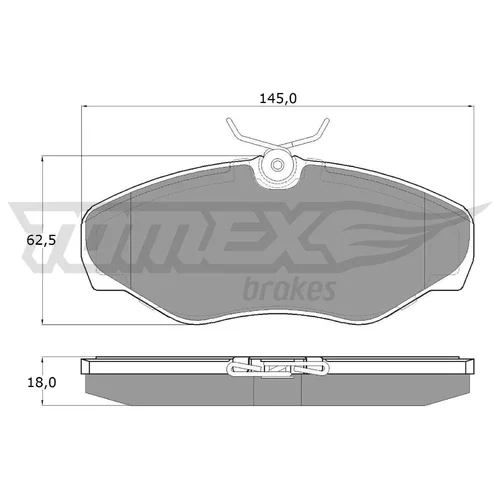 Sada brzdových platničiek kotúčovej brzdy TOMEX Brakes TX 13-08