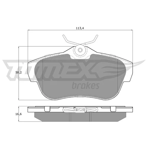 Sada brzdových platničiek kotúčovej brzdy TOMEX Brakes TX 15-94