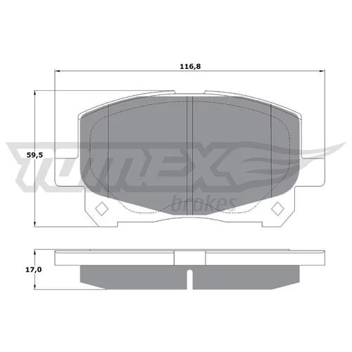 Sada brzdových platničiek kotúčovej brzdy TOMEX Brakes TX 16-11