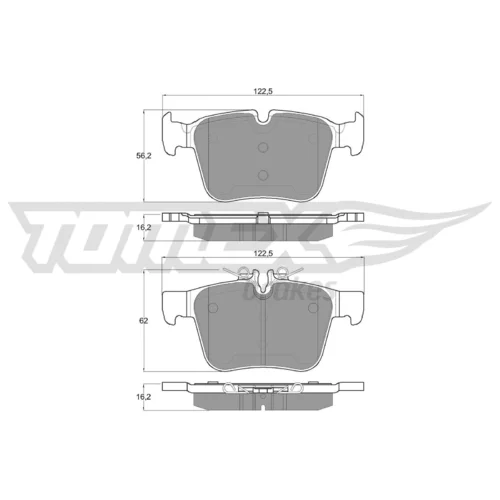 Sada brzdových platničiek kotúčovej brzdy TOMEX Brakes TX 17-051