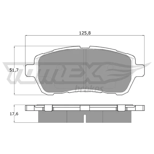 Sada brzdových platničiek kotúčovej brzdy TOMEX Brakes TX 17-95