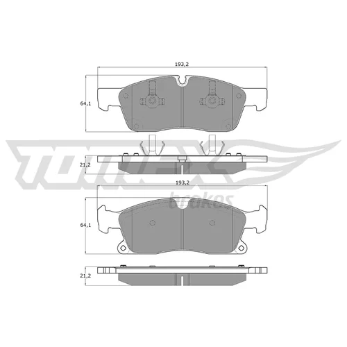 Sada brzdových platničiek kotúčovej brzdy TOMEX Brakes TX 19-28