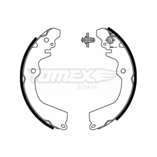 Sada brzdových čeľustí TOMEX Brakes TX 21-81