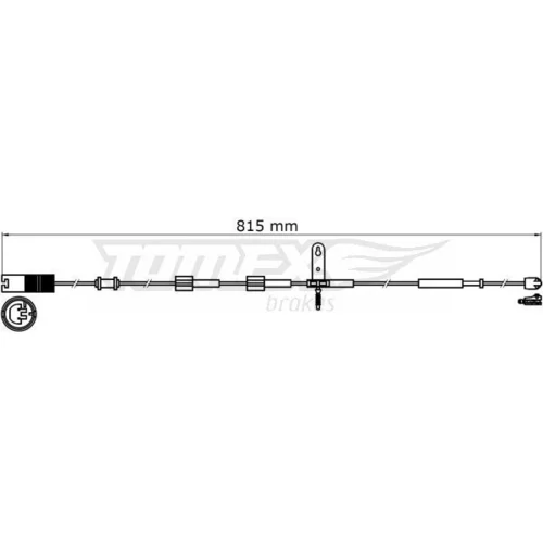 Výstražný kontakt opotrebenia brzdového obloženia TOMEX Brakes TX 31-37