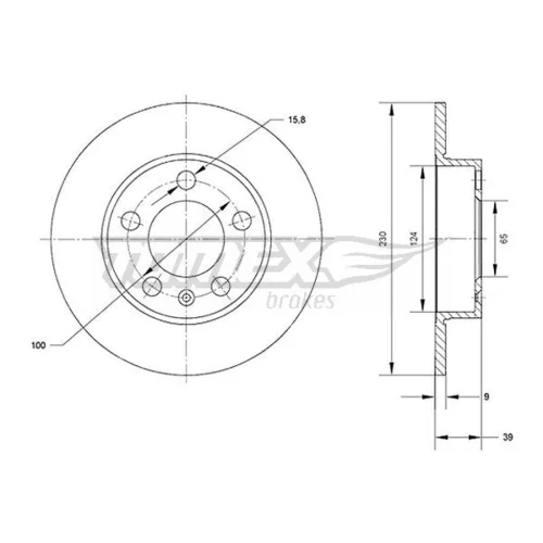 Brzdový kotúč TOMEX Brakes TX 70-01