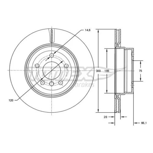 Brzdový kotúč TOMEX Brakes TX 73-00