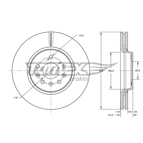 Brzdový kotúč TOMEX Brakes TX 73-79