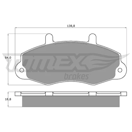 Sada brzdových platničiek kotúčovej brzdy TOMEX Brakes TX 10-66