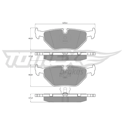 Sada brzdových platničiek kotúčovej brzdy TOMEX Brakes TX 10-70