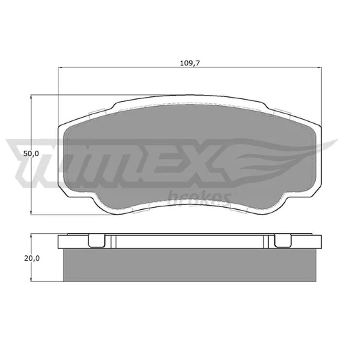 Sada brzdových platničiek kotúčovej brzdy TOMEX Brakes TX 12-46