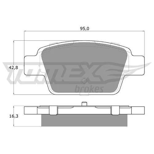 Sada brzdových platničiek kotúčovej brzdy TOMEX Brakes TX 12-51