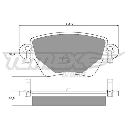 Sada brzdových platničiek kotúčovej brzdy TOMEX Brakes TX 12-59