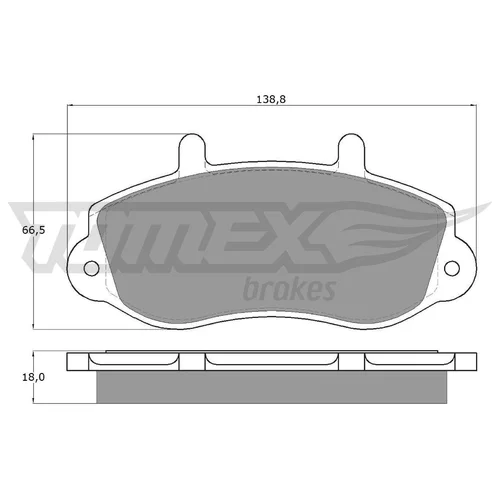 Sada brzdových platničiek kotúčovej brzdy TOMEX Brakes TX 13-01