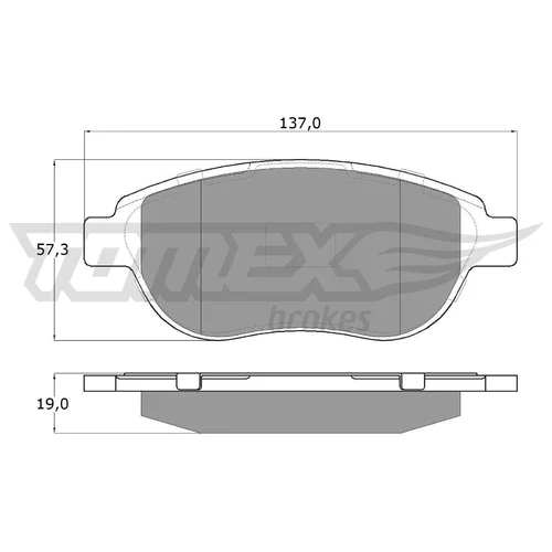 Sada brzdových platničiek kotúčovej brzdy TOMEX Brakes TX 13-42