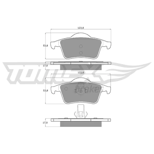 Sada brzdových platničiek kotúčovej brzdy TOMEX Brakes TX 14-05