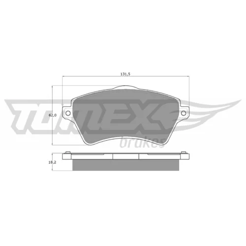 Sada brzdových platničiek kotúčovej brzdy TOMEX Brakes TX 15-39