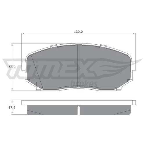 Sada brzdových platničiek kotúčovej brzdy TOMEX Brakes TX 17-42