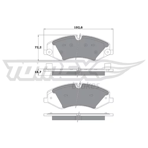 Sada brzdových platničiek kotúčovej brzdy TOMEX Brakes TX 17-73