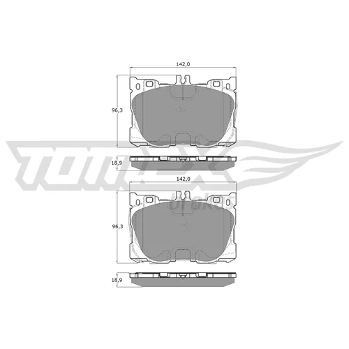 Sada brzdových platničiek kotúčovej brzdy TOMEX Brakes TX 18-75