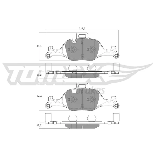 Sada brzdových platničiek kotúčovej brzdy TOMEX Brakes TX 19-08