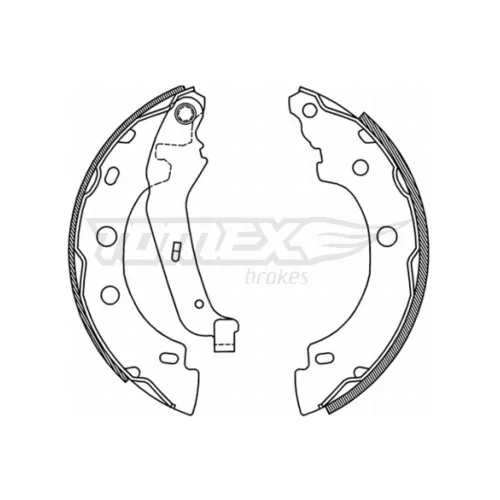 Sada brzdových čeľustí TOMEX Brakes TX 21-00