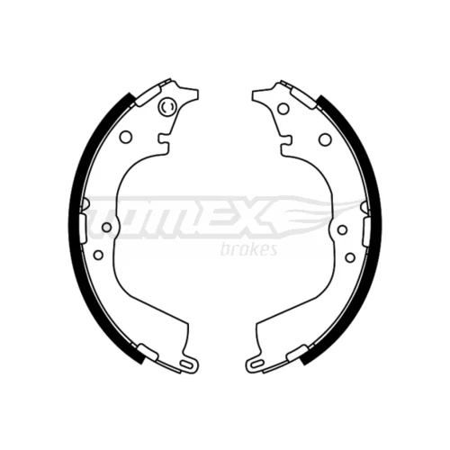 Sada brzdových čeľustí TOMEX Brakes TX 21-55