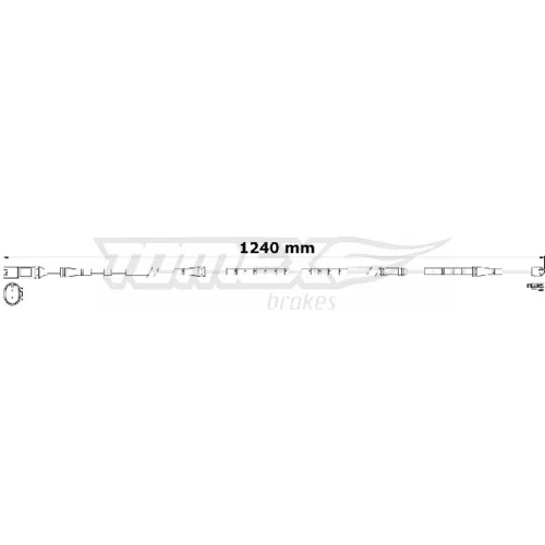 Výstražný kontakt opotrebenia brzdového obloženia TOMEX Brakes TX 31-23