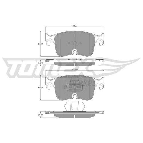 Sada brzdových platničiek kotúčovej brzdy TOMEX Brakes TX 60-34