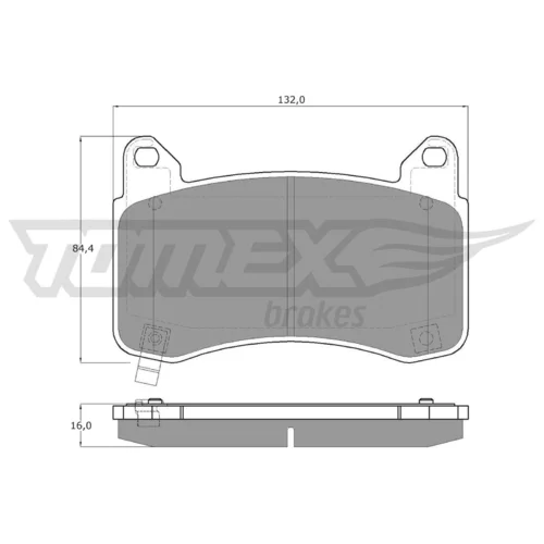 Sada brzdových platničiek kotúčovej brzdy TOMEX Brakes TX 60-57