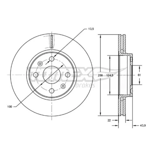 Brzdový kotúč TX 72-52 (TOMEX Brakes)