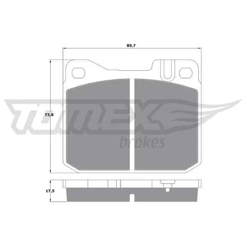 Sada brzdových platničiek kotúčovej brzdy TOMEX Brakes TX 10-222