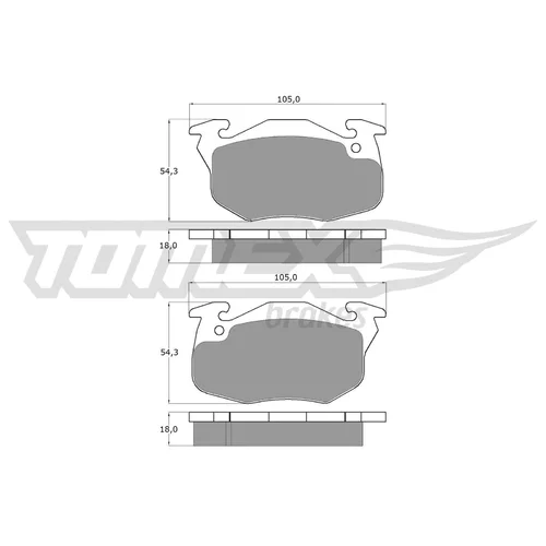 Sada brzdových platničiek kotúčovej brzdy TOMEX Brakes TX 10-35