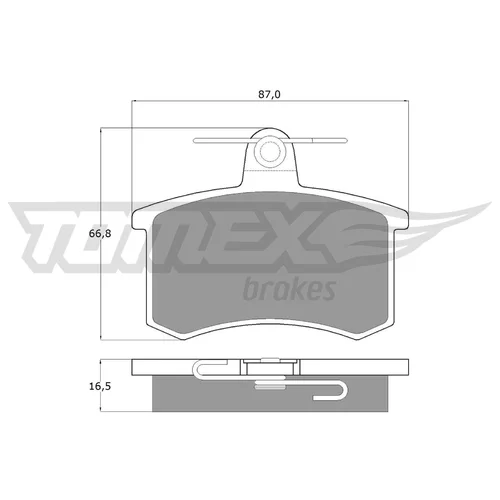 Sada brzdových platničiek kotúčovej brzdy TOMEX Brakes TX 10-62