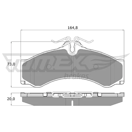 Sada brzdových platničiek kotúčovej brzdy TOMEX Brakes TX 11-48