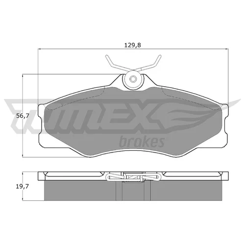 Sada brzdových platničiek kotúčovej brzdy TOMEX Brakes TX 11-66