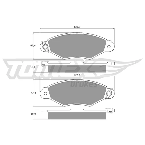 Sada brzdových platničiek kotúčovej brzdy TOMEX Brakes TX 11-75