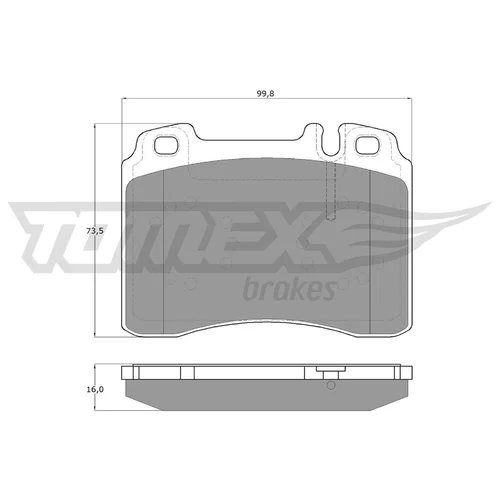 Sada brzdových platničiek kotúčovej brzdy TOMEX Brakes TX 12-711