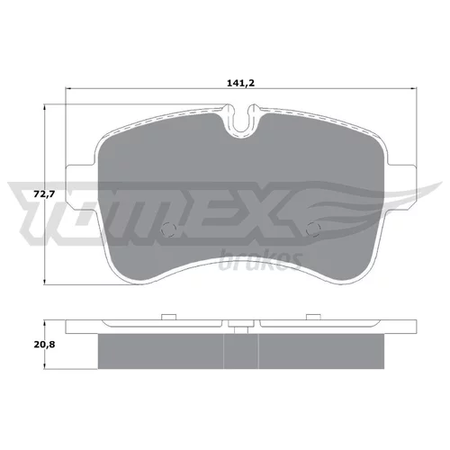 Sada brzdových platničiek kotúčovej brzdy TOMEX Brakes TX 16-00