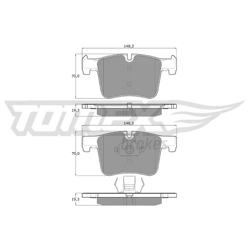 Sada brzdových platničiek kotúčovej brzdy TOMEX Brakes TX 16-85