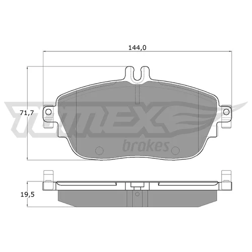 Sada brzdových platničiek kotúčovej brzdy TOMEX Brakes TX 18-06