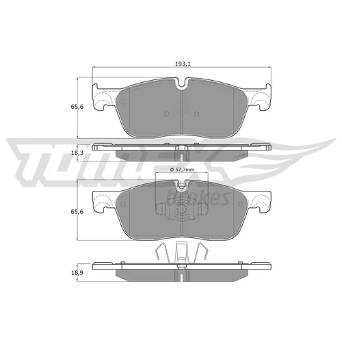 Sada brzdových platničiek kotúčovej brzdy TOMEX Brakes TX 18-151