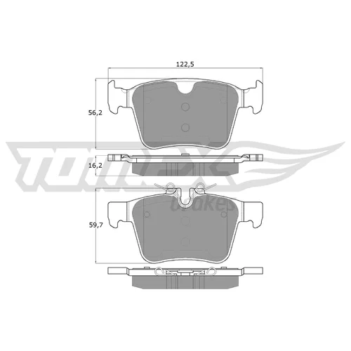 Sada brzdových platničiek kotúčovej brzdy TOMEX Brakes TX 18-16