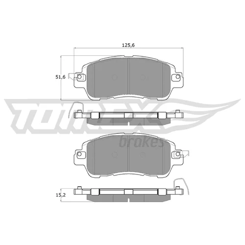 Sada brzdových platničiek kotúčovej brzdy TOMEX Brakes TX 18-26