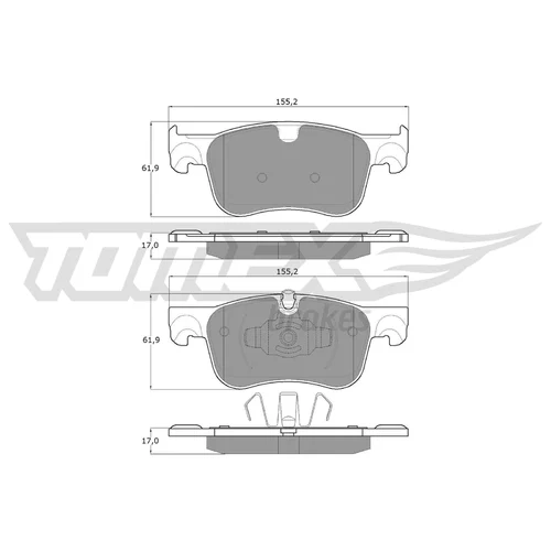 Sada brzdových platničiek kotúčovej brzdy TOMEX Brakes TX 18-35