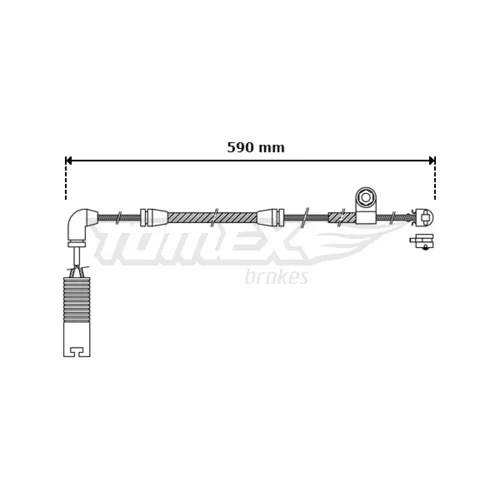 Výstražný kontakt opotrebenia brzdového obloženia TOMEX Brakes TX 30-37