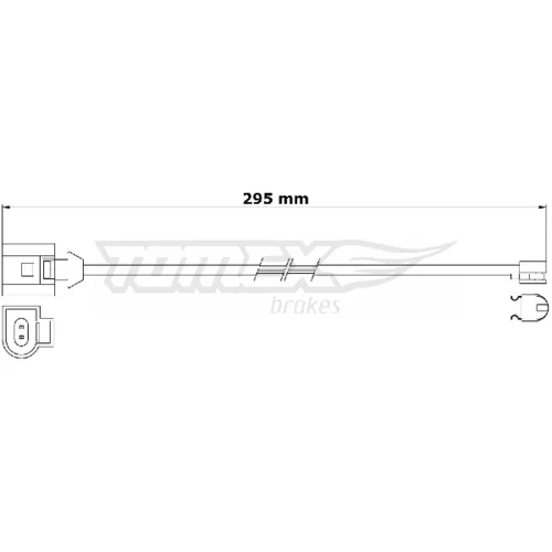 Výstražný kontakt opotrebenia brzdového obloženia TOMEX Brakes TX 31-24