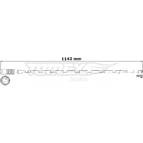 Výstražný kontakt opotrebenia brzdového obloženia TOMEX Brakes TX 31-29